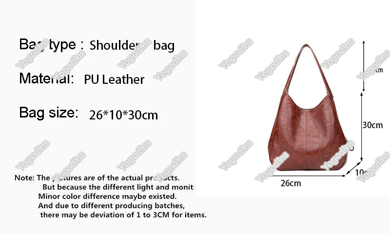 Womens Hand Bags Soft PU-Leather Shoulder Bags Ladies All-Matching Shopping Dating Bag Large Capacity Crossbody Bag Gift