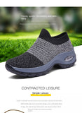Women Sneakers Fashion Black Sports Casual Shoes Breathable Mesh Lightweight Air Cushion Non-Slip Running Shoe Zapatillas
