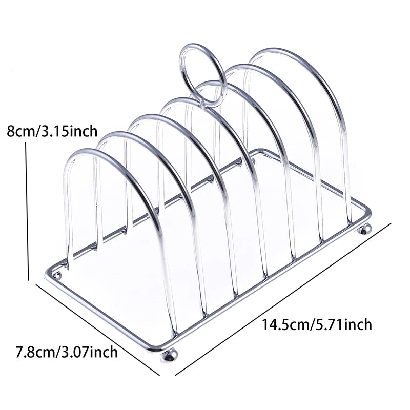 Stainless Steel Toasted Bread Rack Restaurant Home Bread Holder 6 Slices Food Tool Display Restaurant chen Accessories