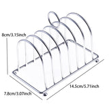 Stainless Steel Toasted Bread Rack Restaurant Home Bread Holder 6 Slices Food Tool Display Restaurant chen Accessories