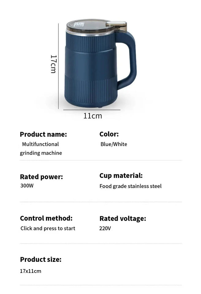 Electric Coffee Grinder Food Processors Spice Grain Mill Baby Food Coffee Bean Mixer Grinder 300W Blender for Home and Kitchen