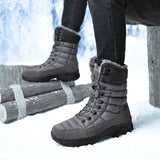 New Winter Waterproof High Top Men Boots Plush Warm Snow Boots Men Sneakers Ankle Boots Outdoor Men's Desert Boots Botas Hombre
