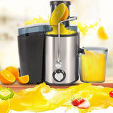 Centrifugal Juicer Machine 500ML Stainless Steel Juicer Machine Whole Fruit Vegetable Centrifugal Juice Extractor