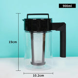 1pcs 900ML/1300ML/2000ML Cold Brew Iced Coffee Maker With Coffee Filter and Handle
