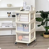 Acrylic Shopping Cart Shelf Stand Floor Standing Bathroom Gap Frame Home Living Room Snack Storage Rack Modern Minimalism