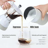 4 Cups Electric Coffee Machine Home Auto Milk Frothing All-In-One Machine Slow Extraction Italian Moka Pot Multifunction 400W