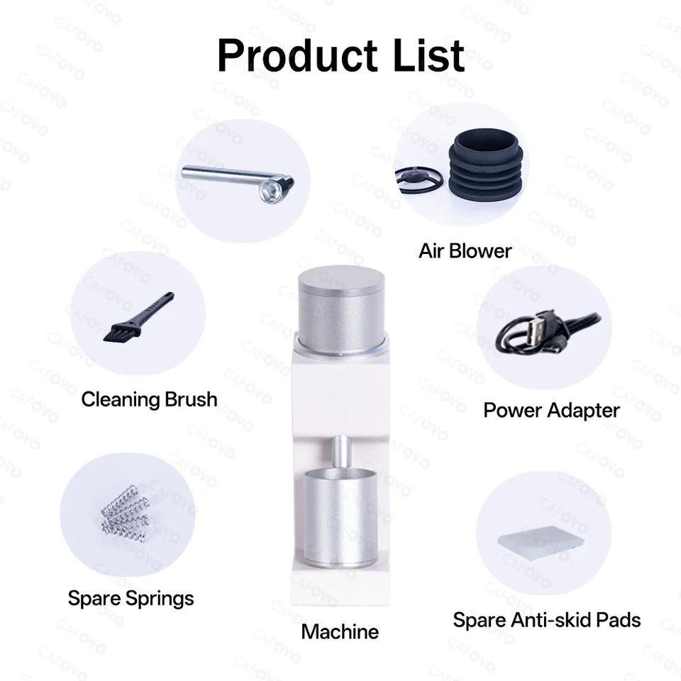 CAFOVO FR-005mini Electric Coffee Grinder 160RPM 304 Steel 38mm Conical Burrs Portable Outdoor Rechargeable Coffee Mill