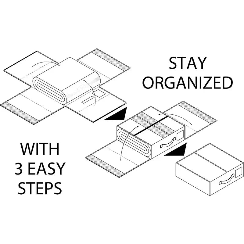 Foldable Closet Storage Bins Air And Dust Resistant Folding Bed Linen Organizer Window Clothes And Sheets Storage Box