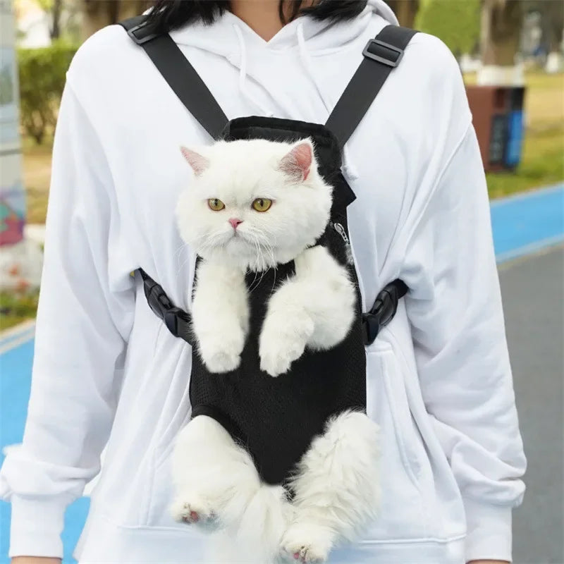 Pet Backpack Portable Portable Cat Double Shoulder bag Outdoor Travel Dog Carrier Bag Pet Dog Front Bag Mesh Backpack