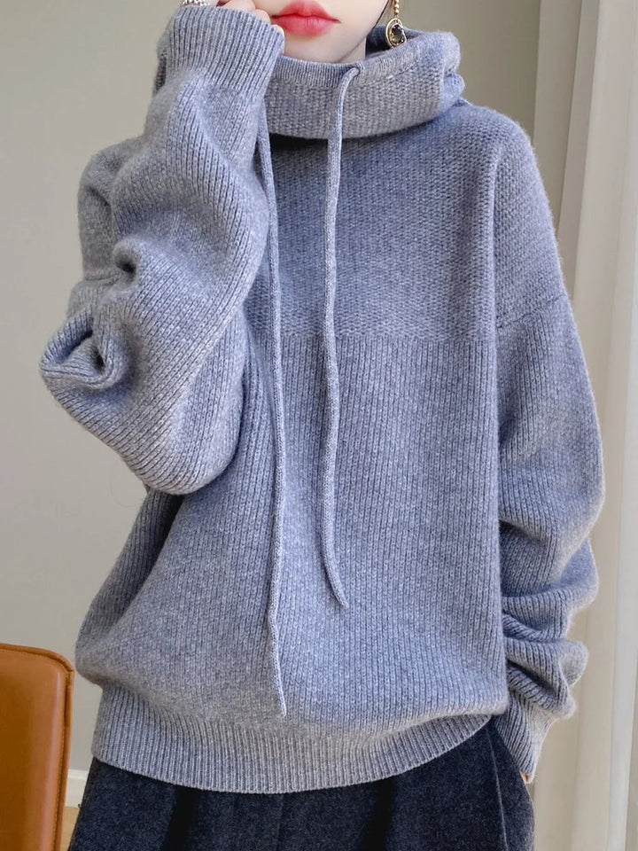 100% Australia Wool Women's Hooded Sweater Long Sleeve Pullovers New Arrivals Knitted Jumper Cashmere New In Sweatshirts Fashion