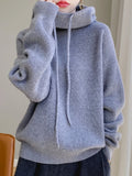 100% Australia Wool Women's Hooded Sweater Long Sleeve Pullovers New Arrivals Knitted Jumper Cashmere New In Sweatshirts Fashion