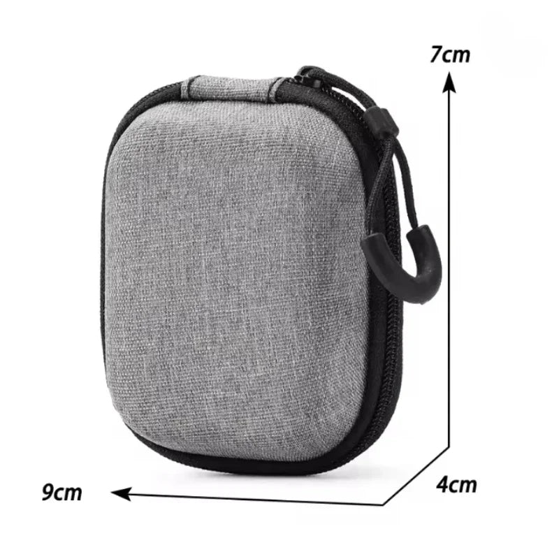 Mini Grey Digital Storage Bag Hard EVA Case Portable Electronics Organizer for USB Cable Charger U Stick Travel Accessories