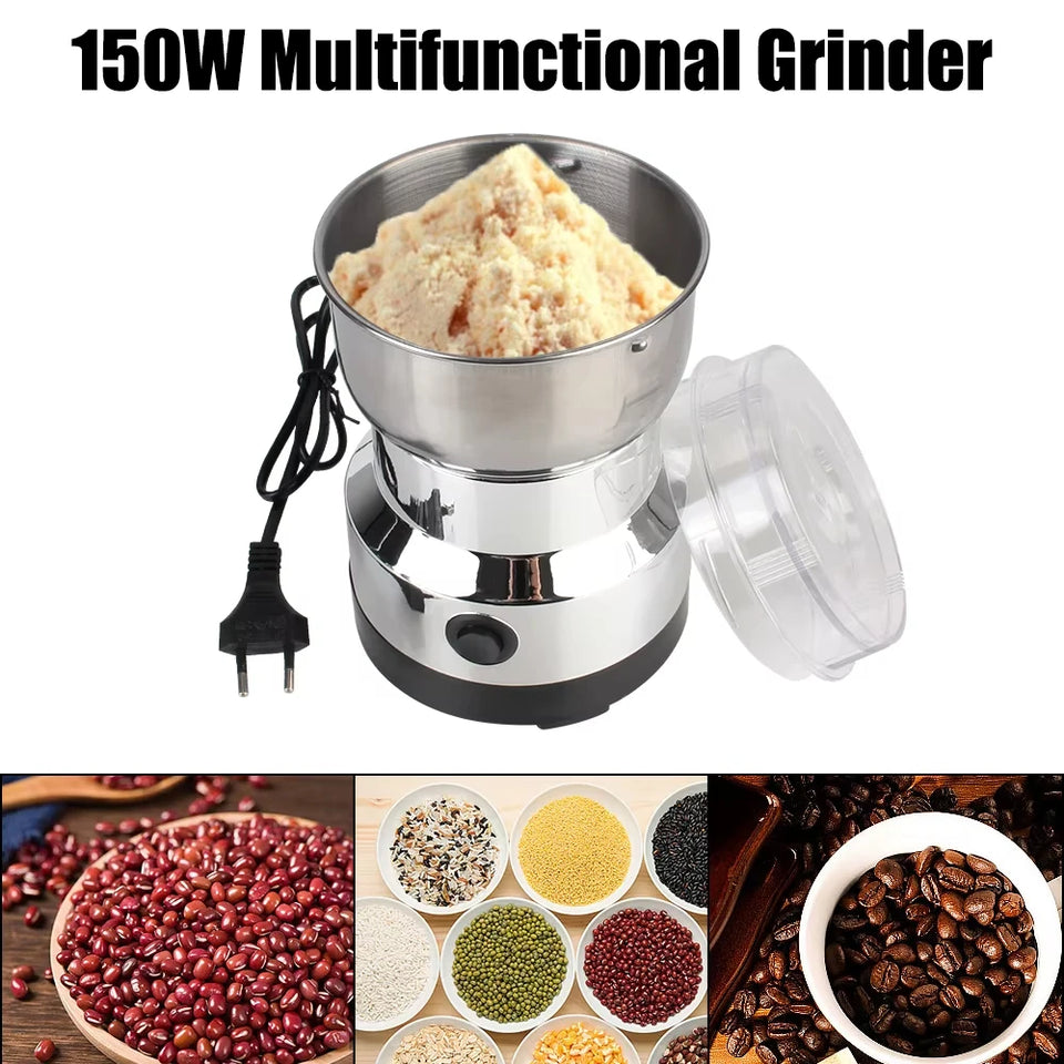 Mini Electric Grinder 300ml Ultrafine Pulverizer for Baby Food Coffee Spice Pepper Grain Mill with 2/4 Blades for Household Use
