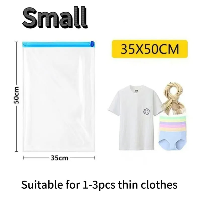 Compression Bags No Vacuum Needed,Travel Camping Essentials Vacuum Bags for Luggage Packing Roll Up Space Saving Storage Bag