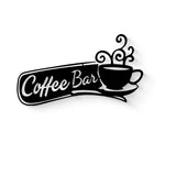 Home Coffee Cup Wall Decor, Iron Metal Coffee Silhouette Signs Wall Art for Coffee Bar Shop Wall Hanging Plaque Décor