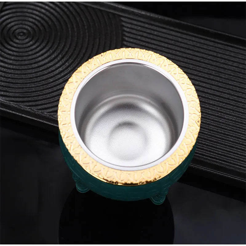 Creative Double Wall 260ml Stainless Steel Yerba Mate Tea Cup Tumbler Beer Pint Coffee Mug Gifts For Friend No Straw