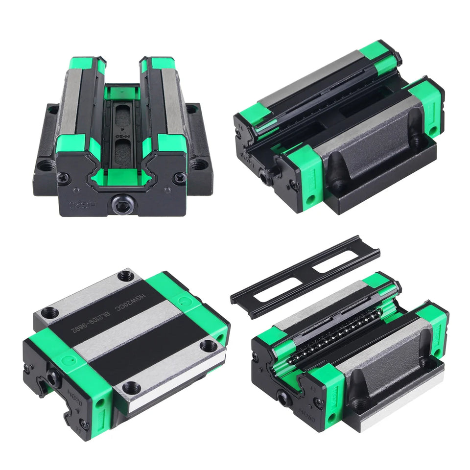 2pcs HGR20 Square Linear Guide Rail 300 400 500 800 1000 1500mm + 4pcs HGH20CA Bearing Slide Block Carriages For CNC 3D Printer