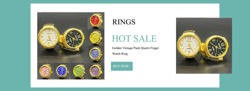 Rhinestone Mini Unisex Fashion Finger Watch Retro Roman Quartz Watch Rings for Women Men Elastic Strap Alloy Watches Jewelry