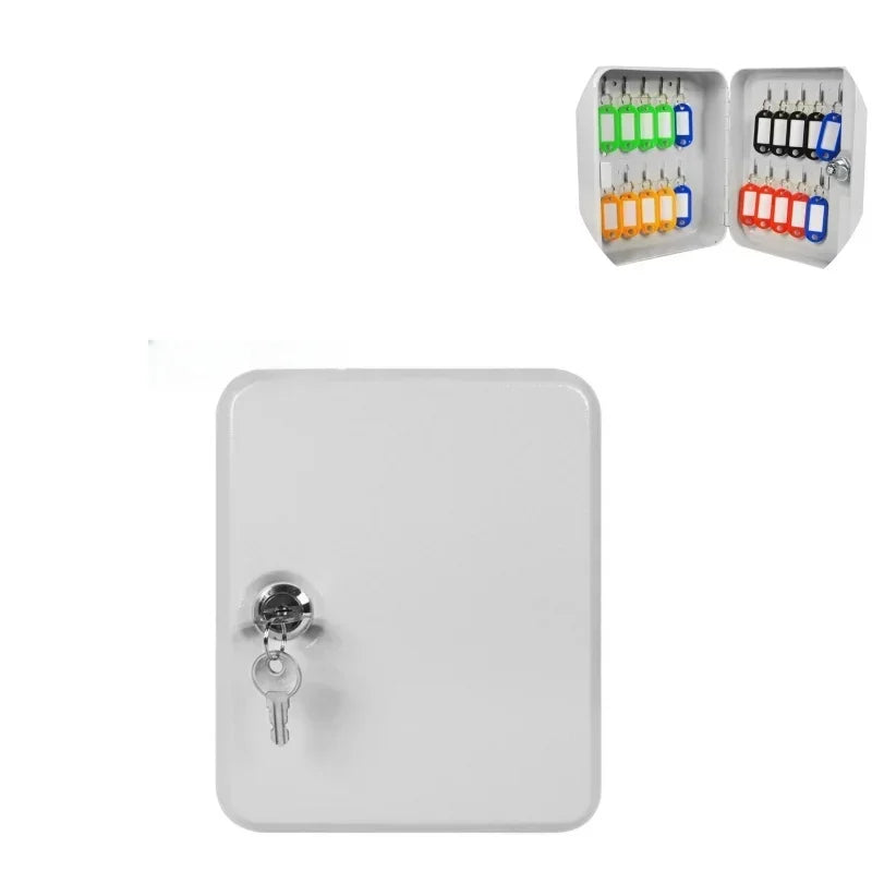Metal Wall Mounted Multi-Key Lock Box Security Storage Box Spare Car Key Storage Box Suitable for Home Office Factory Store Use