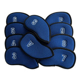 Golf Irons Head Covers 10pcs/set Two Sides Numbers Mesh Golf Iron Headcovers 5 Colours Golf Club Head Cover