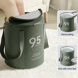 Portable Collapsible Foot Bath Tub Waterproof PVC Insulated Foot Bath Bag 37cm Travel Foot Spa Soaking Feet Foot Bath Bucket