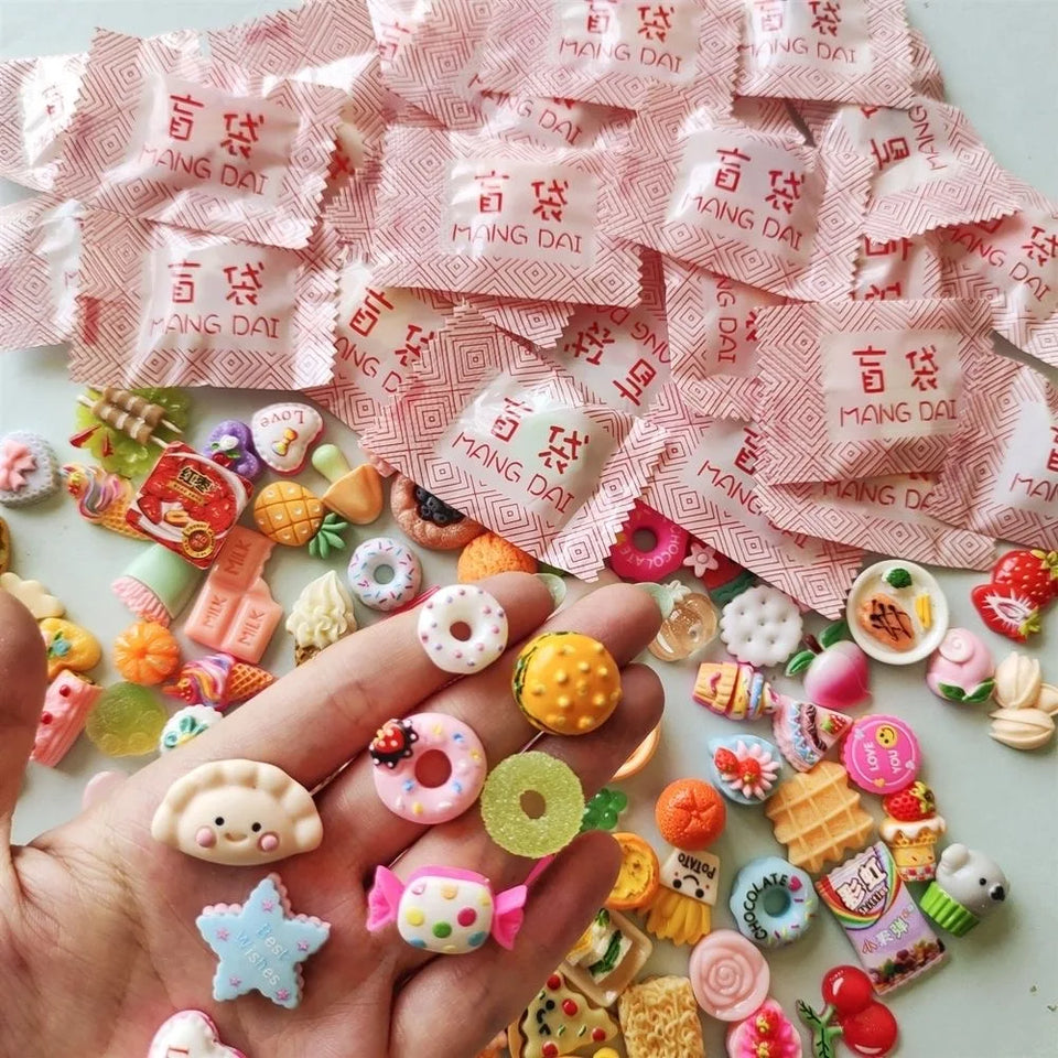 5/30/60pcs Mini Simulation Supermarket Snack Blind Bag Cute Children's Party Kitchen Accessories Blind Box Toys Randomly Sent