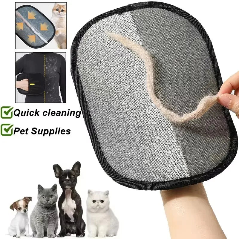 Pet Hair Remover Portable Washable Clothes Hair Dehairing Gloves Pet Cleaning Products Pet Accessories Cat Grooming Gloves
