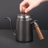 Stainless Steel Coffee Gooseneck Kettle 600ML Pour Over Coffee Pot with Precision Spout for Hand Brewing