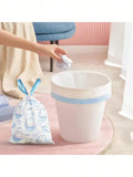 100PCS Cartoon Drawstring Trash Bags, 19.7x17.7in Thickened Unscented Liners for Kitchen, Bathroom, Office