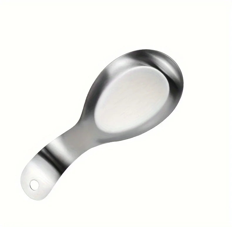 1pc Durable Stainless Steel Soup Spoon Rest Tray-Sleek, Simple Design for Home Commercial Use | Holds Spoons Small Kitchen Tools