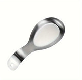 1pc Durable Stainless Steel Soup Spoon Rest Tray-Sleek, Simple Design for Home Commercial Use | Holds Spoons Small Kitchen Tools