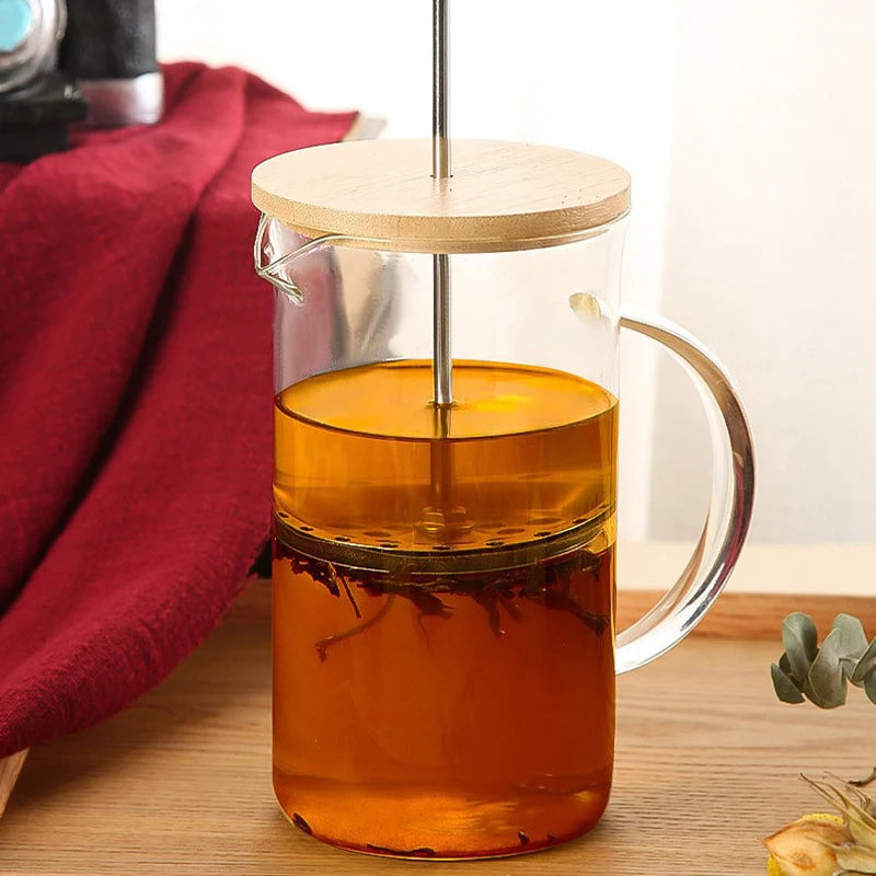 Coffee French Press Pot With Filter high borosilicate glass Hand Punch Coffee Pot Multifunctional Brewings Tea Milk Pot Tools
