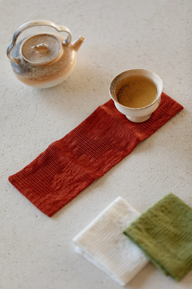 Thick Handmade Cotton Linen Tea Towel Double Sided Water Absorbent Tea Tablecloth Tea Set Mat Tea Tray Cup Coaster Pot Holder