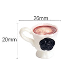 3pcs/set Miniature Dollhouse Rose Coffee Cup Drinks Kitchen Food For Doll Accessories Girl Toy
