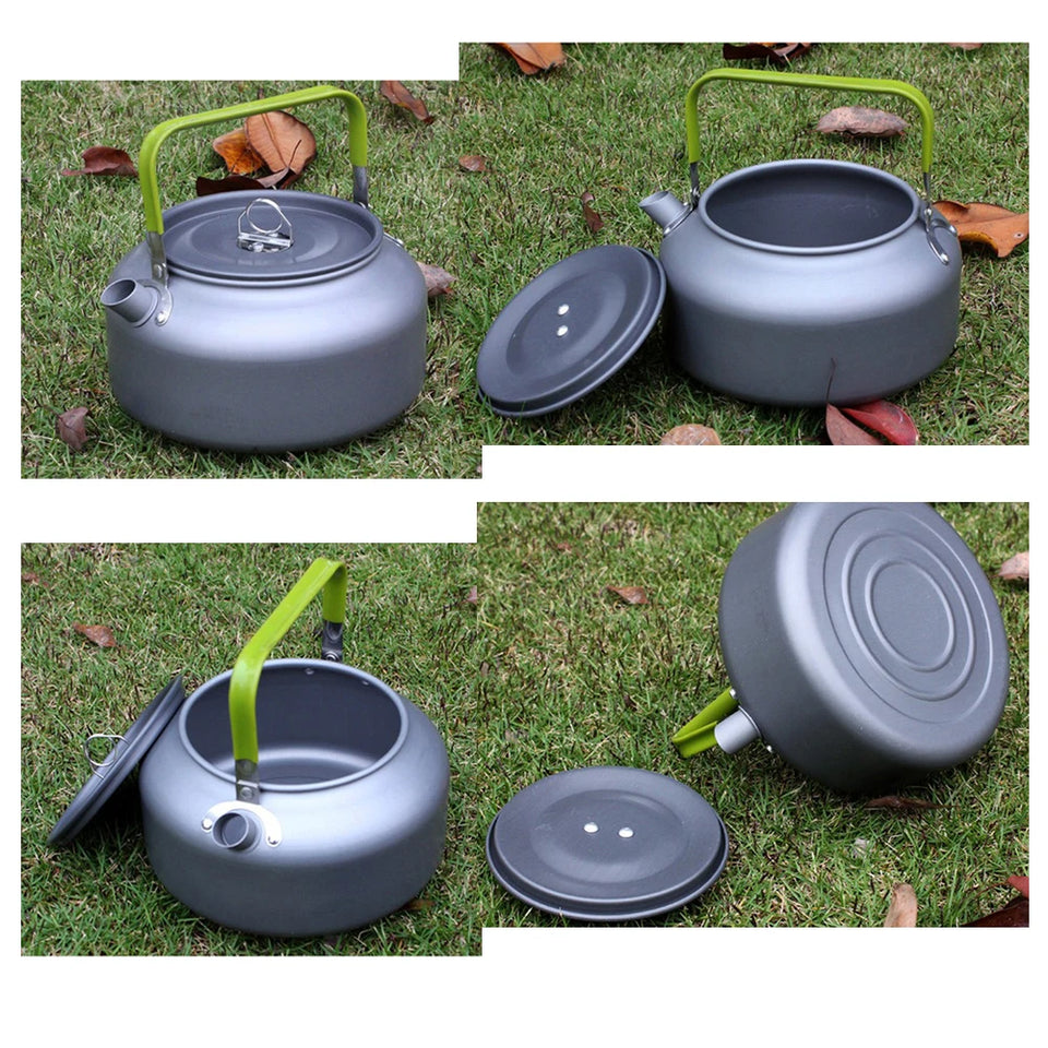 Portable Outdoor Water Kettle Water Pot Teapot Coffee Pot Indoor Aluminum Alloy Tea Kettle Outdoor Camping Hiking Picnic Pot