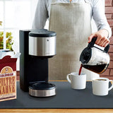 Coffee Mat - Coffee Bar Mat for Countertops | Coffee Bar Accessories Fit Under Coffee Maker Machine | Absorbent Hide Stain Rubbe