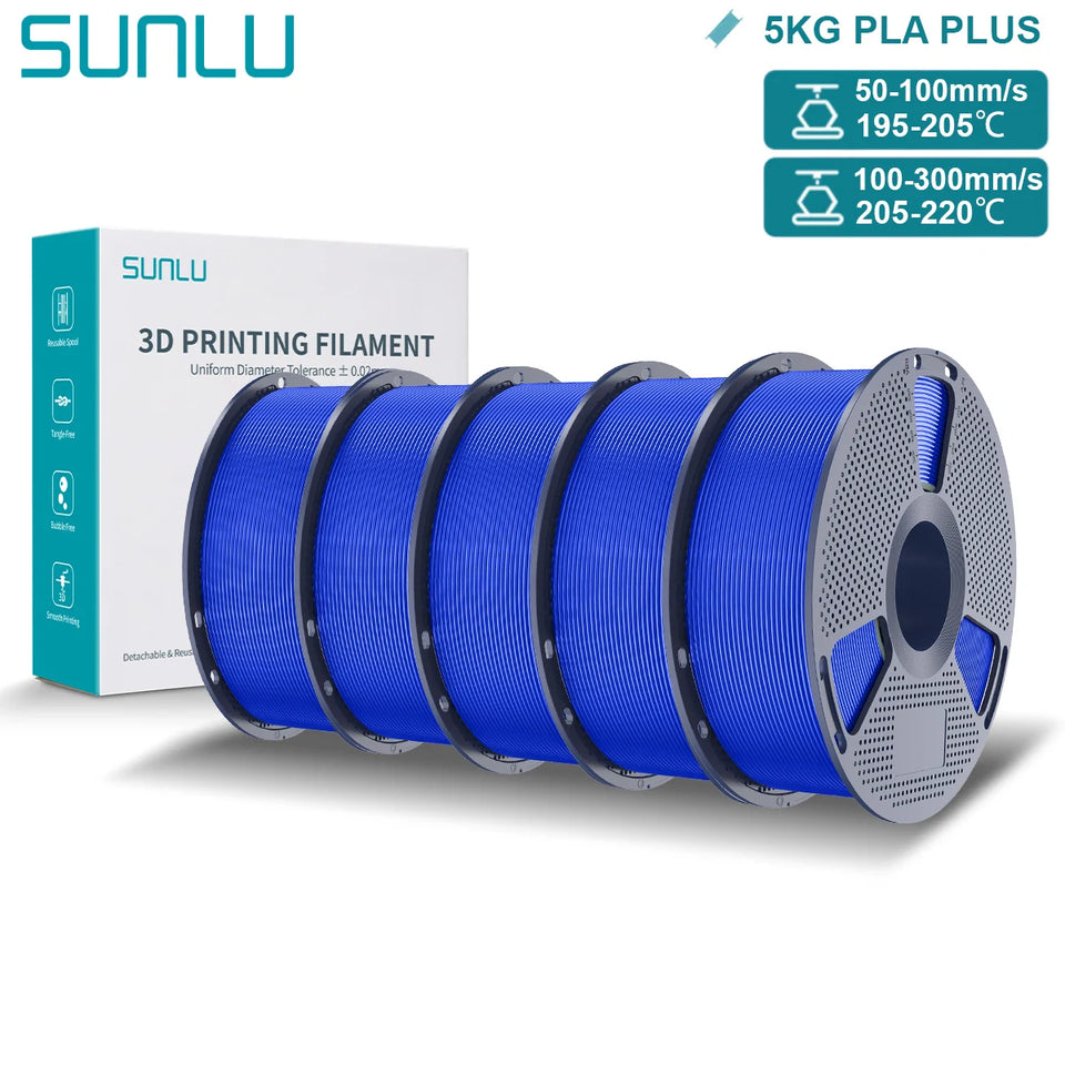SUNLU Pla Plus 3D Filament 1.75mm Good Toughness Multicolor Neatly Wound PLA+ Filaments for FDM 3D Printing Materials 5KG