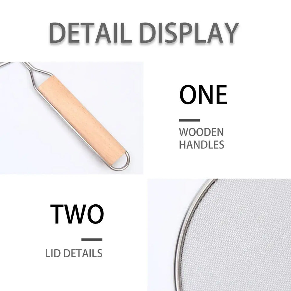 Pot Frying Oil Cooking Cover Kitchen Tools Grease Splatter Screen Guards Mesh Anti Splatter Guard Oil Net Splash Cover Pan