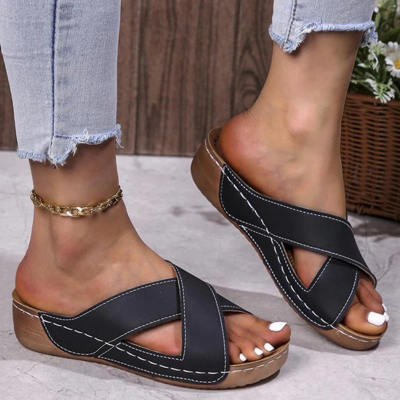 Sandals Shoes Women Summer Beach Women's Sandals Open Toe Women Shoe Non-Slip Walking Shoes Slides Footwear Female Slipper