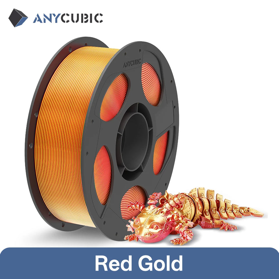 ANYCUBIC Dual-Color Silk Filament Silk Texture FDM 3D Printer PLA Filament Shine Bright Multicolor Silk 3D Printing Material