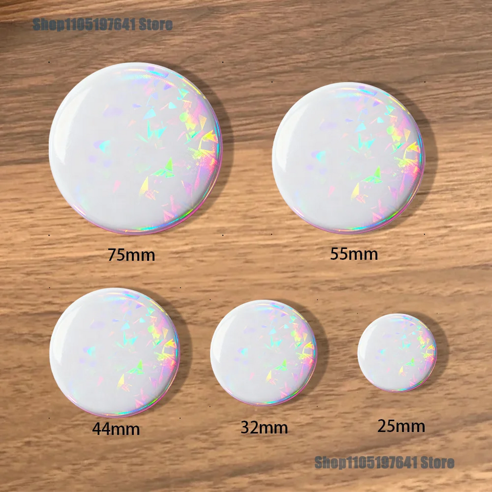 COOL Ranma 1 2 Reflective Pin Tinplate Round Brooch Cartoon Cosplay Badges for Bag Hat Toys Gifts