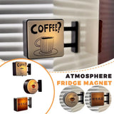 Coffee Corner Creative Atmosphere Light Sign Creative Magnetic Fridge Stickers Convenience Store Coffee Shop Glowing Decoration