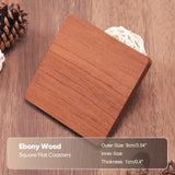 Wood Coasters for Drink Beech Coasters Heat Resistant Round Non-slip Pad Cup Coasters Tea Coffee Cup Pad for Home Table Kitchen