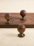 The Furniture Is Made Of Antique Walnut Wood With Solid Brass Small Handles Wardrobe Handles Kitchen Drawers Single-Hole Knobs