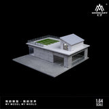 Diorama 1/64 Car Parking Lot with LED Lighting Japanese Commercial Building Model Scene Garage Display Model US