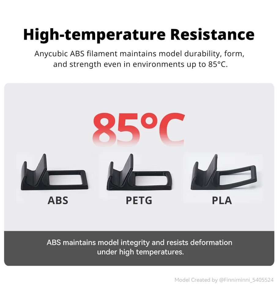 ANYCUBIC ABS Filament 3D Printing PLA Impact Resistance Temperature Resistance 3D Printer Filament For Kobra 3 Max S1C