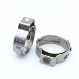 KING SMART  1/2" PEX Stainless Steel Clamp Rings; Suitable for PEX B/C Pipe, PERT Pipe NSF Certified; 100 Pcs; 80380