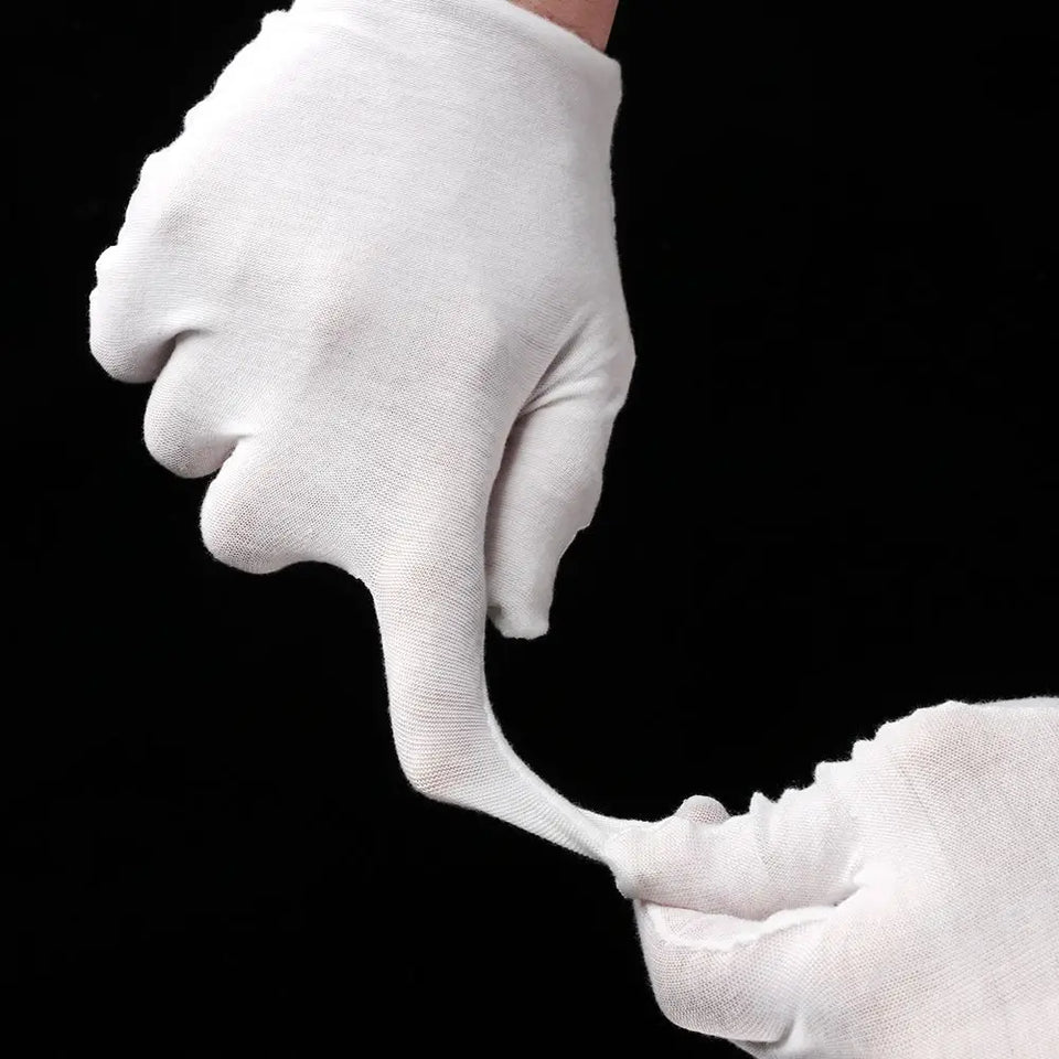 New 1/6/12 Pairs Wenvian Quality Inspection Gloves of Medium Thick Label of Work Cotton Thick White Work Safe Cotton Man Woman