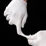 New 1/6/12 Pairs Wenvian Quality Inspection Gloves of Medium Thick Label of Work Cotton Thick White Work Safe Cotton Man Woman