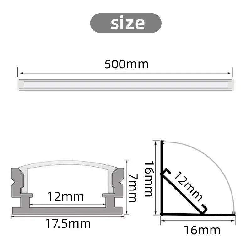 1-30pcs/Lot perfil aluminio led Corner Aluminium Profile Channel Holder for LED Strip Light Bar Cabinet Lamp Kitchen Closet